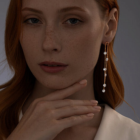 Серьги SOKOLOV - Серебро 925, Фианит (арт. 93021061)