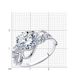 Кольцо SOKOLOV - Серебро 925, Фианит (арт. 94010477)