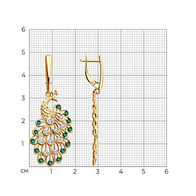 Серьги SOKOLOV - Серебро 925, Фианит (арт. 93022399)