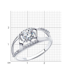 Кольцо Diamant - Серебро 925, Фианит (арт. 94-110-00733-1)