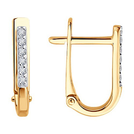 Серьги SOKOLOV - Золото 585, Фианит (арт. 0200709)