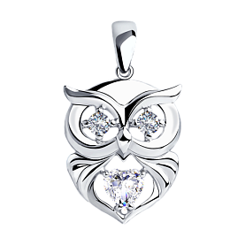 Подвеска SOKOLOV - Серебро 925, Фианит (арт. 94032318)