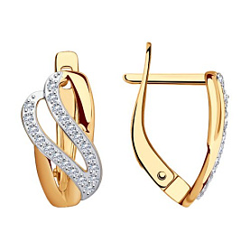 Серьги SOKOLOV - Золото 585, Фианит (арт. 029794)