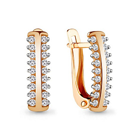 Серьги Аквамарин - Золото 375, Фианит (арт. 48353А.8)