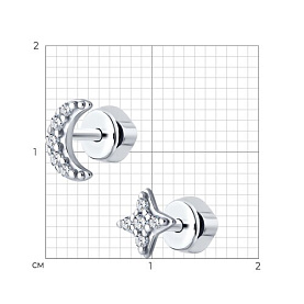 Серьги SOKOLOV - Серебро 925, Фианит (арт. 94022924)
