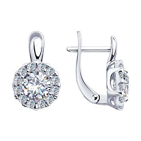 Серьги Diamant - Серебро 925, Фианит (арт. 94-120-01647-1)