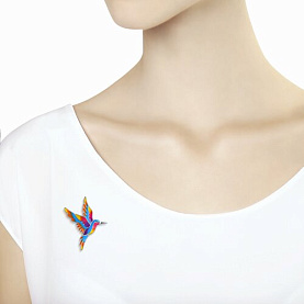 Брошь Diamant - Серебро 925, Эмаль (арт. 94-140-00535-1)