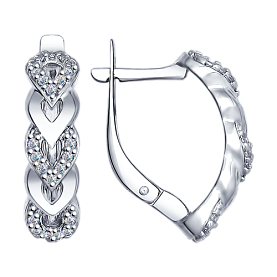 Серьги SOKOLOV - Серебро 925, Фианит (арт. 94022482)