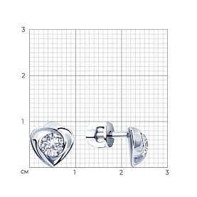 Серьги SOKOLOV - Серебро 925, Фианит (арт. 94023278)