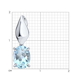 Подвеска SOKOLOV - Серебро 925, Топаз (арт. 92030866)
