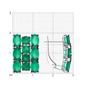 Серьги SOKOLOV - Серебро 925, Агат (арт. 92022954)