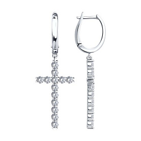 Серьги SOKOLOV - Серебро 925, Фианит (арт. 94027088)