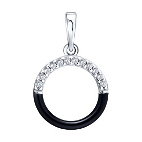 Подвеска Diamant - Серебро 925, Фианит, Эмаль (арт. 94-130-00241-2)