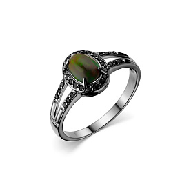 Кольцо Дар - Серебро 925, Опал, Шпинель (арт. К-3803чрк11716416)