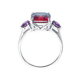 Кольцо SOKOLOV - Серебро 925, Синтетический ситалл , Фианит (арт. 92011725)