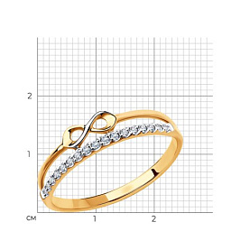 Кольцо Diamant - Золото 585, Фианит (арт. 51-110-00749-1)