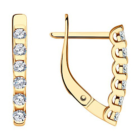 Серьги SOKOLOV - Золото 585, Фианит (арт. 51-120-02033-1)