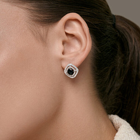 Серьги SOKOLOV - Серебро 925, Агат, Фианит (арт. 83020491)