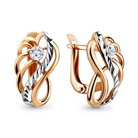 Серьги Аквамарин - Золото 375, Фианит (арт. 46514.8)