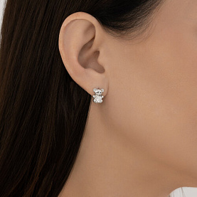 Серьги Diamant - Серебро 925, Фианит, Эмаль (арт. 94-120-02321-1)