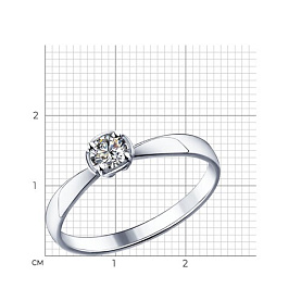 Кольцо SOKOLOV - Серебро 925, Фианит (арт. 94013647)