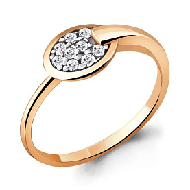 Кольцо Аквамарин - Серебро 925, Фианит (арт. 68749А.6)