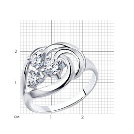 Кольцо Diamant - Серебро 925, Фианит (арт. 94-110-00542-1)