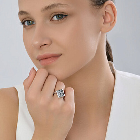 Кольцо Diamant - Серебро 925, Кристальная ткань (арт. 94-110-00098-1)