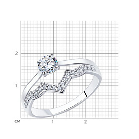 Кольцо SOKOLOV - Серебро 925, Фианит (арт. 94012010)