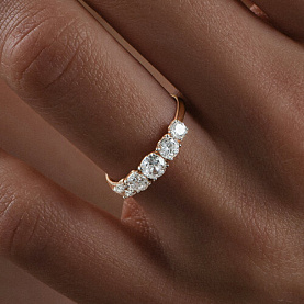 Кольцо SOKOLOV - Золото 375, Фианит (арт. 31-110-00308-1)