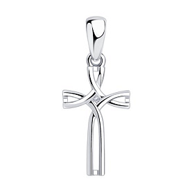 Подвеска SOKOLOV - Серебро 925, Бриллиант, Бриллиант голубой, Бриллиант коньячный (арт. 87030017)