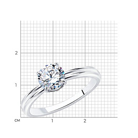 Кольцо SOKOLOV - Серебро 925, Фианит (арт. 94012810)