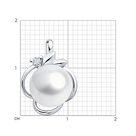 Подвеска SOKOLOV - Серебро 925, Жемчуг культивированный, Фианит (арт. 92030789)