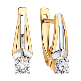 Серьги SOKOLOV - Золото 585, Фианит (арт. 0200797)