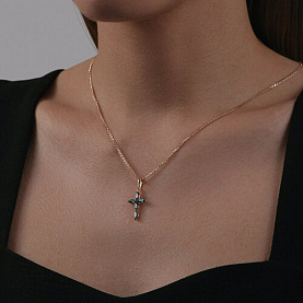 Подвеска Diamant - Золото 585, Топаз лондон (арт. 51-330-02326-2)