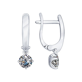 Серьги SOKOLOV - Серебро 925, Фианит (арт. 94021940)