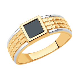 Кольцо SOKOLOV - Золото 375, Синтетическая шпинель (арт. 018369-4)