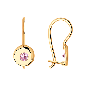 Серьги SOKOLOV - Золото 585, Фианит (арт. 027224)