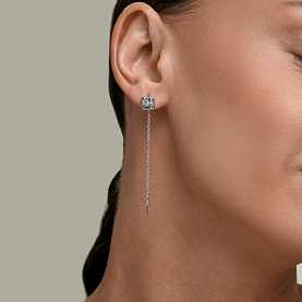 Серьги SOKOLOV - Серебро 925, Бриллиант (арт. 87020134)