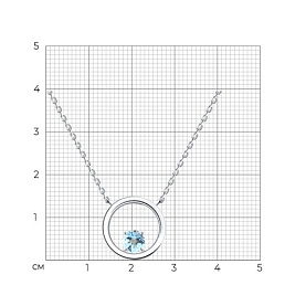 Колье SOKOLOV - Серебро 925, Топаз (арт. 92070100)