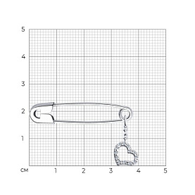 Булавка SOKOLOV - Серебро 925, Фианит (арт. 94040017)