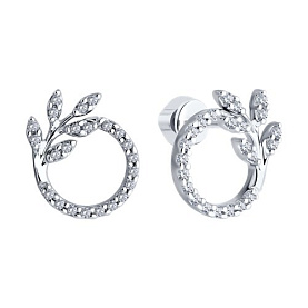 Серьги SOKOLOV - Серебро 925, Фианит (арт. 94026690)