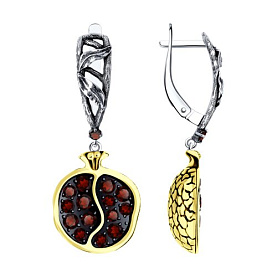 Серьги SOKOLOV - Серебро 925, Гранат (арт. 92022312)