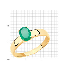 Кольцо SOKOLOV - Золото 375, Агат (арт. 37715477)