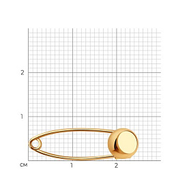Булавка Diamant - Золото 585 (арт. 51-140-02717-1)
