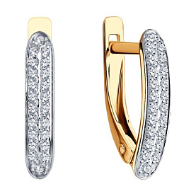 Серьги SOKOLOV - Золото 585, Фианит (арт. 51-120-02076-2)