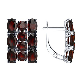 Серьги SOKOLOV - Серебро 925, Гранат (арт. 92023155)