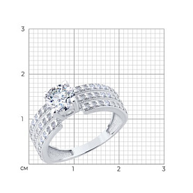 Кольцо SOKOLOV - Серебро 925, Фианит (арт. 94014450)