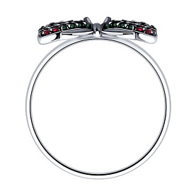 Кольцо SOKOLOV - Серебро 925, Синтетический рубин, Фианит (арт. 94013876)