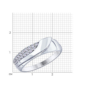 Кольцо SOKOLOV - Серебро 925, Фианит (арт. 94012671)